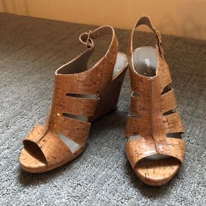 Donald J Pliner Haddi Pantent Cork Wedge Sandal